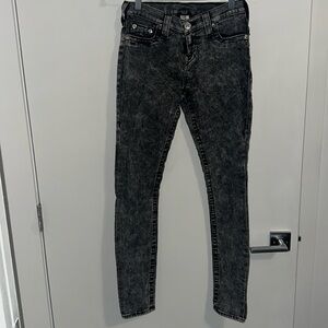Acid wash true religion super stretch jeans